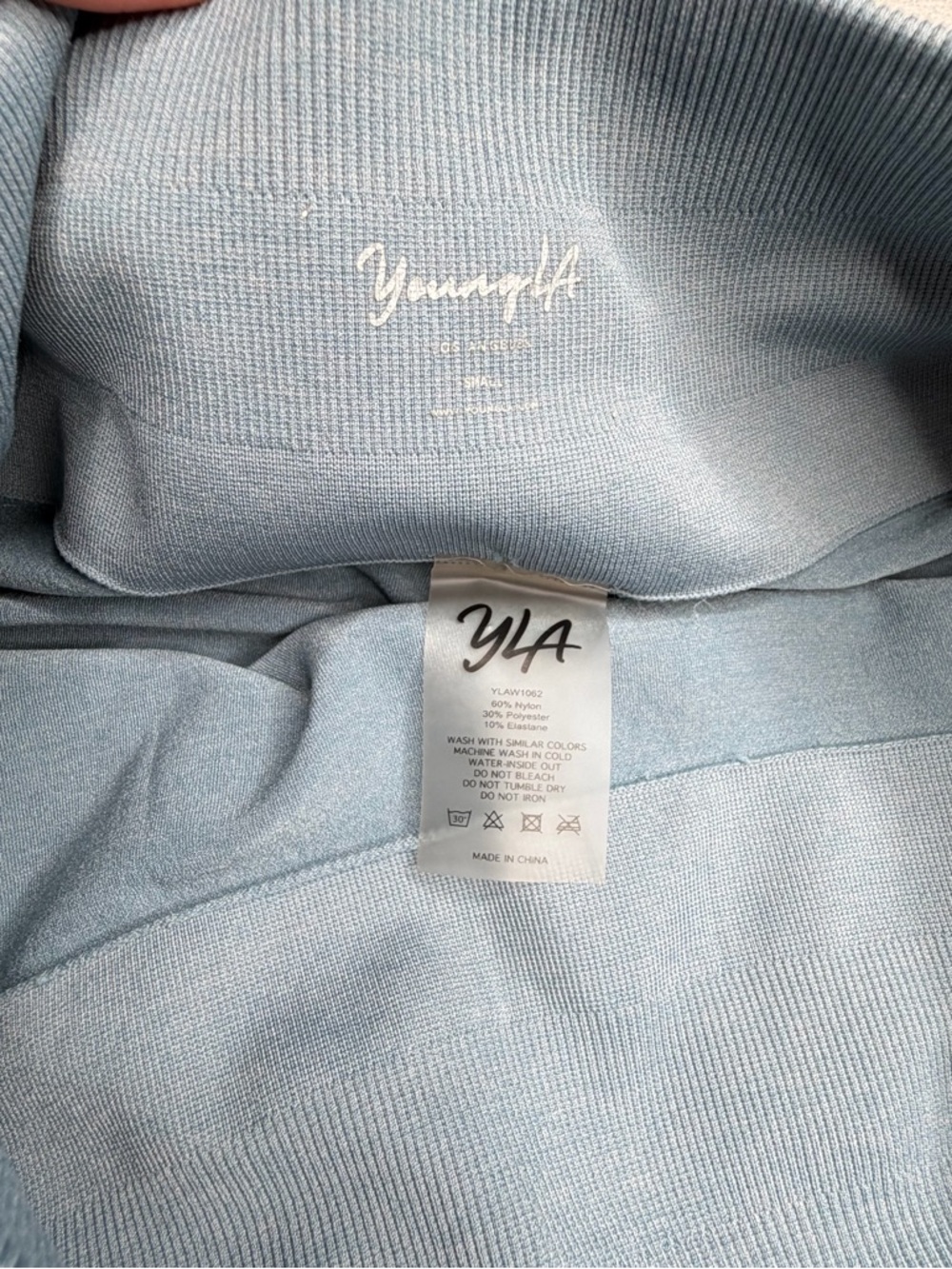 YoungLA Legacy Seamless Scrunch Leggings•YLAW1062• Dusty Blue - Picture 15 of 16